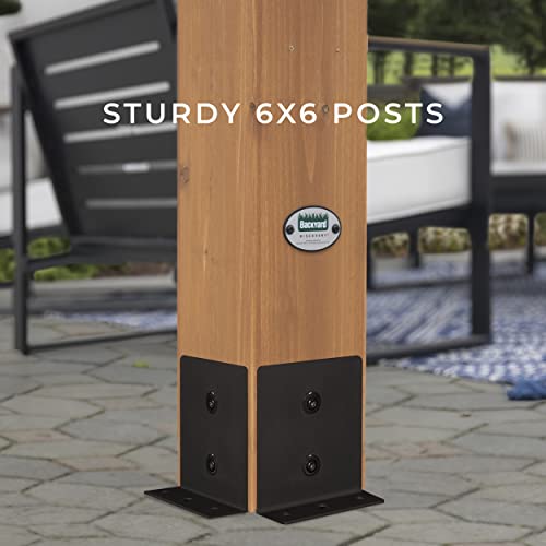 Backyard Discovery Beaumont 16 ft. x 12 ft. All Cedar Wooden Pergola Kit for Backyard, Deck, Garden, Patio, Outdoor Entertaining | Wind Rated at 100 MPH