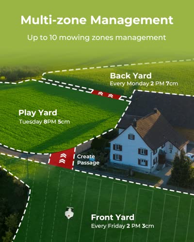 MAMMOTION LUBA AWD 5000, No Perimeter Wire Robotic Lawn Mower for 1.25 Acre Lawn 75% Slope, APP Control with Virtual Boundaries, All-Wheel Drive, Multi-Zone Management, Omni Wheel Version