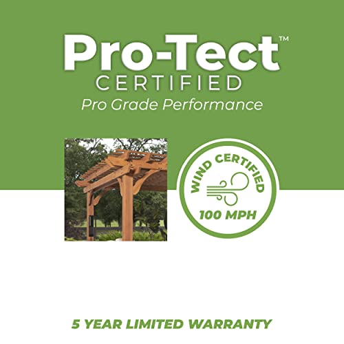 Backyard Discovery Beaumont 16 ft. x 12 ft. All Cedar Wooden Pergola Kit for Backyard, Deck, Garden, Patio, Outdoor Entertaining | Wind Rated at 100 MPH