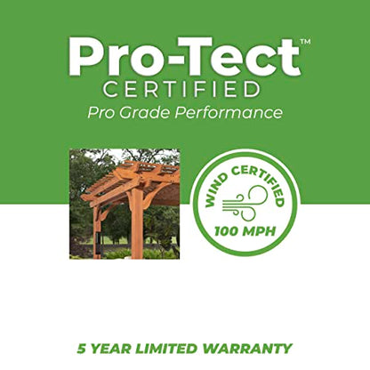 Backyard Discovery Beaumont 16 ft. x 12 ft. All Cedar Wooden Pergola Kit for Backyard, Deck, Garden, Patio, Outdoor Entertaining | Wind Rated at 100 MPH