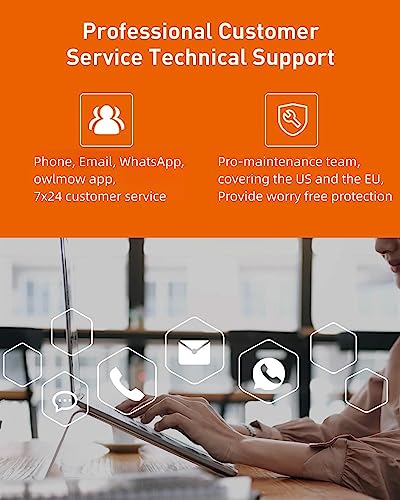 OWLMOW Robot Lawn Mower with GPS Path Planning, Mows Up to 2/3 Acre /29,000 Sq.Ft, APP Control with Schedule, Multiple Zones Capability, Custom Mowing, Stoppage Re-Cutting, Self-Charging, IPX5, Wi-Fi