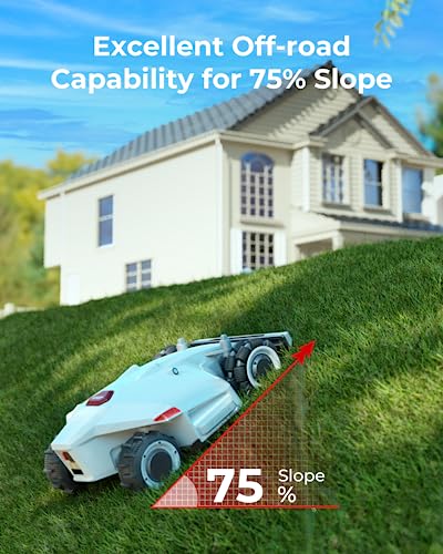 MAMMOTION LUBA AWD 5000, No Perimeter Wire Robotic Lawn Mower for 1.25 Acre Lawn 75% Slope, APP Control with Virtual Boundaries, All-Wheel Drive, Multi-Zone Management, Omni Wheel Version