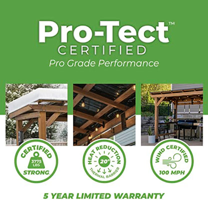 Backyard Discovery Saxony XL Grill Gazebo, 2 full Size Grills, Griddles or Smokers Steel Metal Roof, Wind Resistant - 100 mph, Supports 30 In of Snow, Electrical Outlet, USB, Grilling Hooks