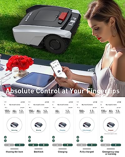 OWLMOW Robot Lawn Mower with GPS Path Planning, Mows Up to 2/3 Acre /29,000 Sq.Ft, APP Control with Schedule, Multiple Zones Capability, Custom Mowing, Stoppage Re-Cutting, Self-Charging, IPX5, Wi-Fi